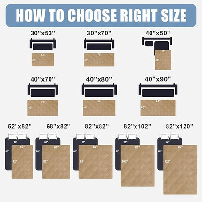 Smiry Waterproof Dog Bed Cover Blanket 30x53, Soft Reversible Pet Blanket, Washable Leakproof Cats Dogs Couch Cover for Sofa, Couch, Furniture, Lattice, Camel/Camel