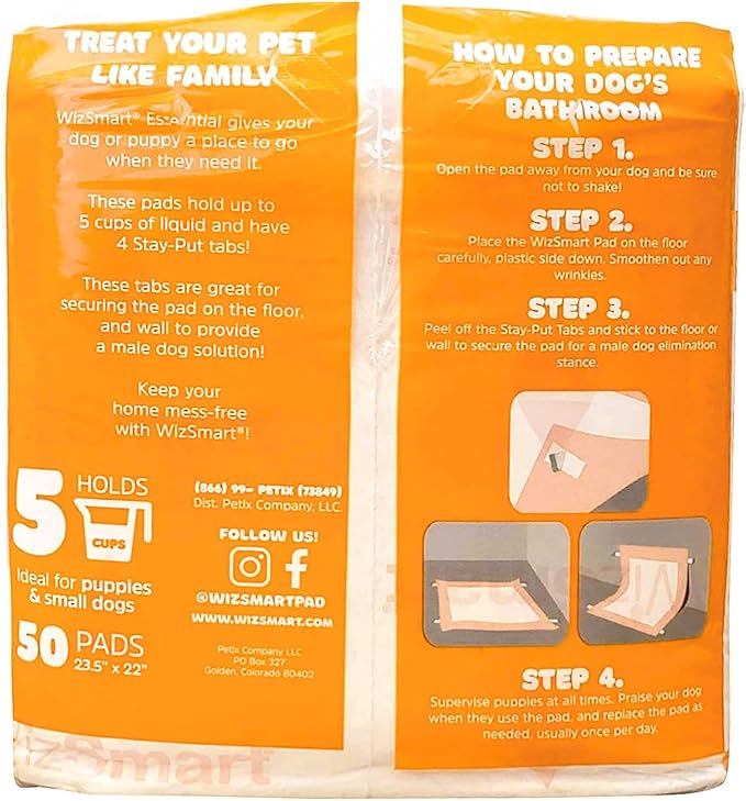WizSmart Essentials Pads, Large, 50ct, Fresh Scented