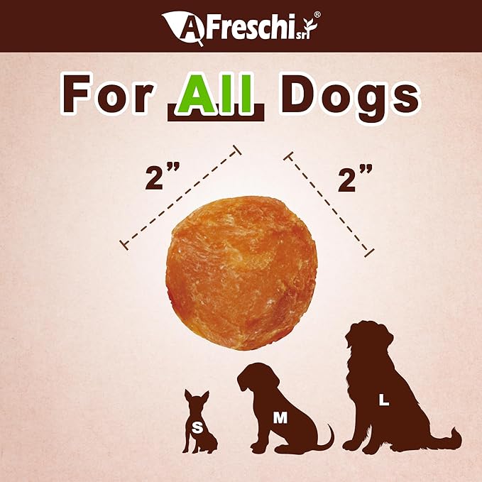 A Freschi srl Chicken Jerky Dog Treats, All Natural, High-Protein, Healthy & Easily Digestible, Grain-Free Puppy Chews, Human Grade Training & Rewards Dog Snacks, Chicken Chips, 16 oz Pack