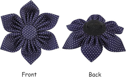 Lionet Paws Dog Collar with Flower, Soft and Comfortable, Adjustable Collar for Large Dogs Girl, Neck 16-24 inches