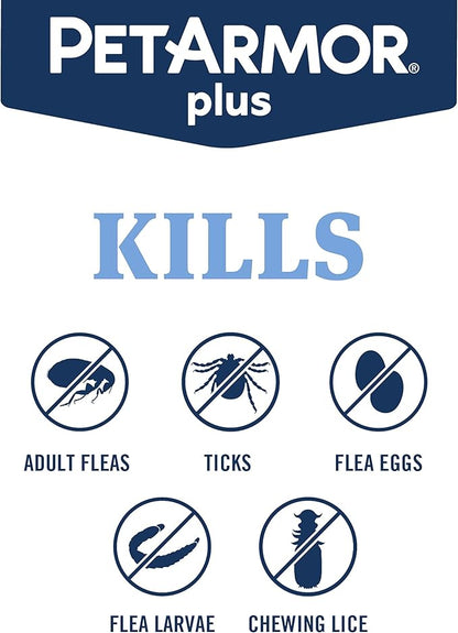 PetArmor Plus Flea and Tick Prevention for Dogs, X-Large Dog Flea and Tick Treatment, 12 Doses, Waterproof Topical, Fast Acting, for X-Large (89-132 lbs)