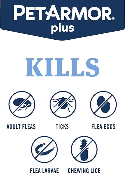 PetArmor Plus Flea and Tick Prevention for Cats over 1.5 lbs, Cat Flea and Tick Treatment, 6 Doses, Waterproof Topical, Fast Acting