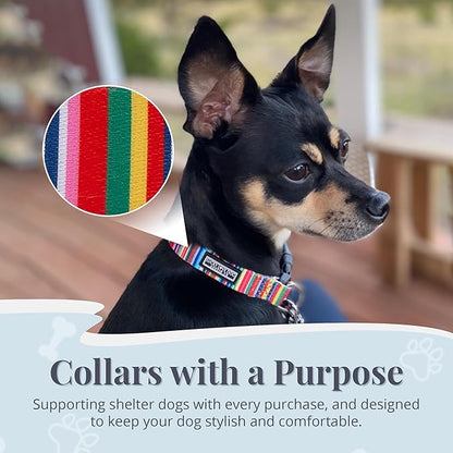 Lucky Love Dog - Adjustable Dog Collar with Easy Click Buckle for Large Ones, Durable, & Comfortable for Male & Female Dogs, Pet Collar for Puppies & Adult Dogs - Hippie, Large