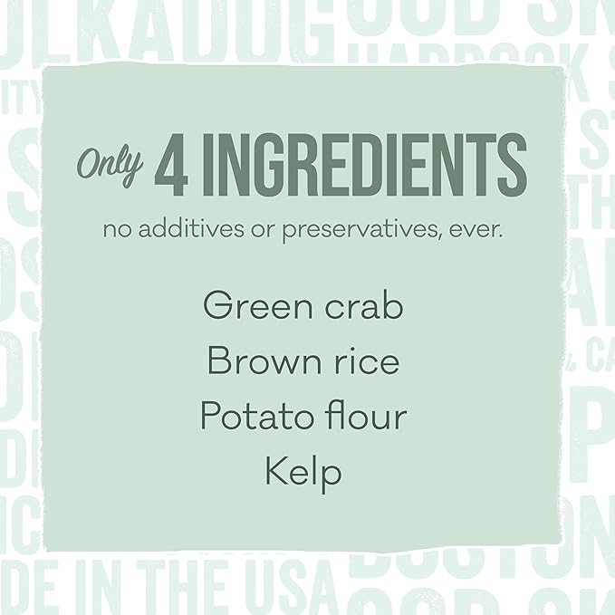 Polkadog Green Monstah Bone Shaped Dog Treats – Crunchy, All Natural, Limited Ingredient Healthy Treats. Handcrafted & Made in USA. Made with Kelp & Green Crab, High in Omega-3, Hypoallergenic – 7oz