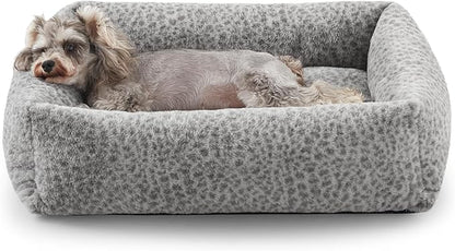 JOEJOY Small Dog Bed for Small Dogs, Washable Orthopedic Premium Soft Corduroy Fleece Pet Bed with Removable Zipper Cover, Cute Calming Puppy Bed with Non Skid Bottom
