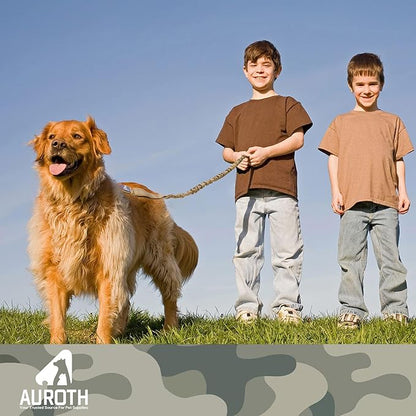 AUROTH Heavy Duty Bungee Dog Leash for Medium Large Breed Dogs, No Pull Leashes for Shock Absorption with Car Seat Belt, 2 Padded Handles 4.5FT 6FT Training Dog Leash