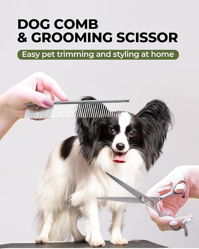 KUEIOX Dog Brush for Shedding Grooming,6 Pack Long-Pin Brush Set for Long Haired Dog Cat Goldendoodles Poodles Doodles Green
