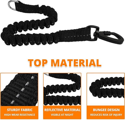 Long Dog Leash 30 FT: Heavy Duty Rope Leashes for Dogs Training with Swivel Lockable Hook Reflective Threads Bungee and Padded Handle - Dog Lead for Large Small Medium Dogs Outside Walking Hiking
