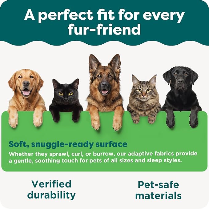 Furhaven Orthopedic Dog Bed for Large/Medium Dogs w/ Removable Bolsters & Washable Cover, For Dogs Up to 55 lbs - Luxe Faux Fur & Performance Linen Sofa - Charcoal, Large