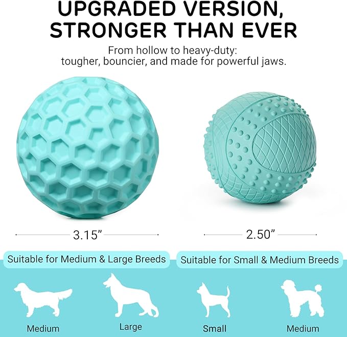 iPettie 4 Pack Honeycomb Dog Toys for Aggressive Chewers – Summer Floating Squeaky Chew Toys for Large Dogs, Safe Rubber for Interactive Play, Tough Puppy Chew Toys for Medium & Big Breeds, 3.15"