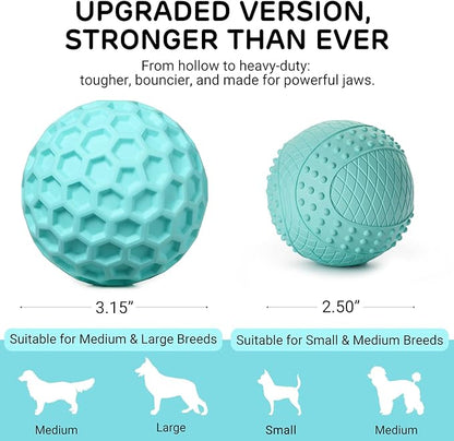 iPettie 4 Pack Honeycomb Dog Toys for Aggressive Chewers – Summer Floating Squeaky Chew Toys for Large Dogs, Safe Rubber for Interactive Play, Tough Puppy Chew Toys for Medium & Big Breeds, 3.15"