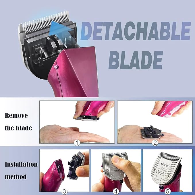 5 in 1 Replacement Blades Compatible with WAHL Bravura .Chromado，Creativa，Figura Dog Clippers for Dogs Grooming（2 Packs