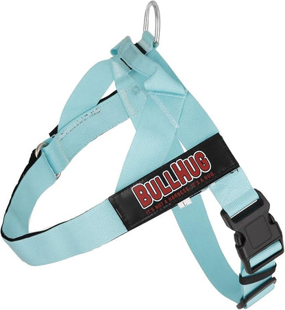 BULLHUG Adjustable Dog Harness– No Pull, No Choke – for English Bulldogs, French Bulldogs, Pugs & Broad-Chested Breeds – Easy, Safe Walks (Tiff Blue, XL)