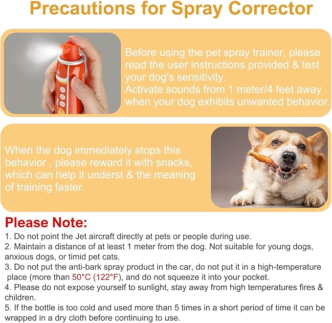 ANSJDH Corrector Spray Dog 80ml 1Pack Dog Corrector Spray Dog Trainer for Dog to Stops Barking, Jumping Up, Food Stealing, Dog Fights, Avoidance, Unwanted Dog Behaviour