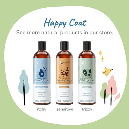 kin+kind Organic Dog Shampoo Itchy Skin Relief – Natural Dog Shampoo for Dry, Sensitive Skin – Moisturizing Formula with Coconut Oil, Olive Oil & Avocado Oil – Grooming Supplies – Made in USA 12 fl oz