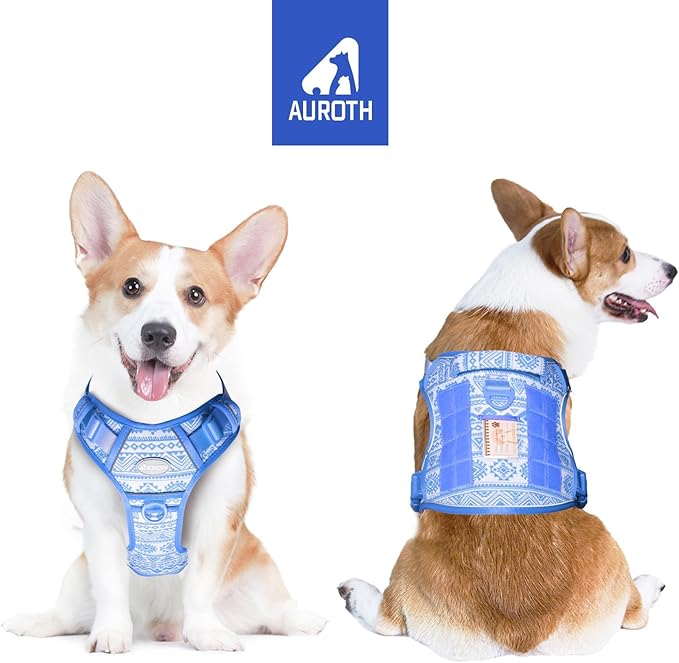 AUROTH Tactical Dog Harness for Large Dogs No Pull Adjustable Pet Harness Reflective K14 Working Training Easy Control Pet Vest Military Service Dog Harnesses