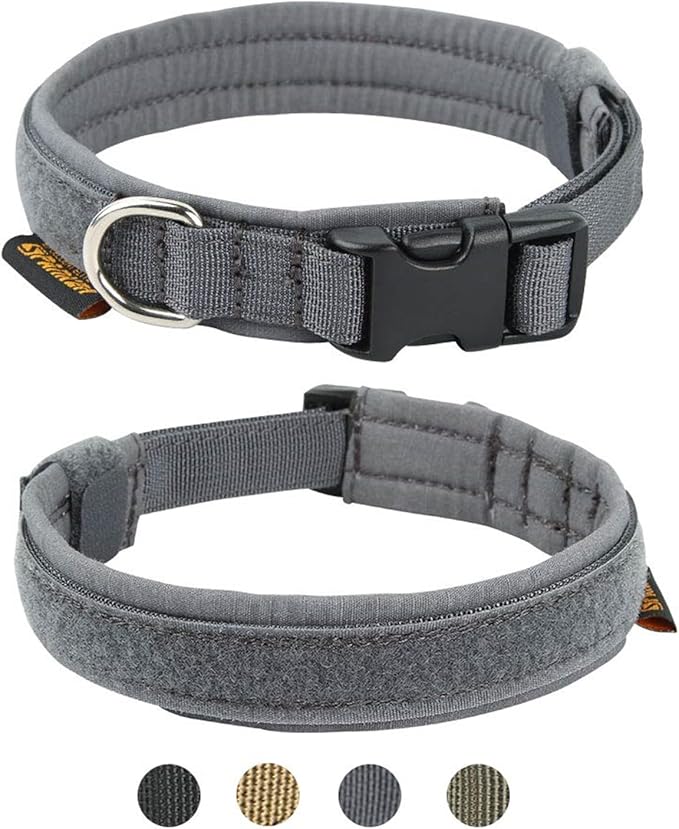 EXCELLENT ELITE SPANKER Nylon Puppy Dog Collar Adjustable Soft Padded Collar Heavy Duty Quick-Release Buckle Lightweight No-Choke for Small Medium Dogs