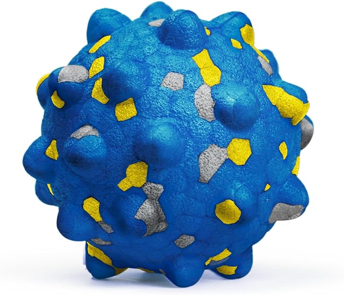 Moonorange 2.36'' Dog Balls for Dogs Aggressive Chewers Indestructible Tennis Durable Bouncy Interactive Dog Toy Balls for Fetch Game Floating Training(Blue Medium)