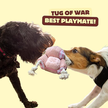 Pawfoo Lab Squeaky Dog Toys, Durable Tug of War Chew Toys for Small, Medium and Large Dogs, Interactive Puppy Toy for Teeth Cleaning, Birthday Gift - Couch