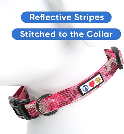 Pawtitas Reflective Dog Collar Adjustable Dog Collars for Small Dogs Puppy Collar Extra Small Dog Collar Camouflage Pink Dog Collar