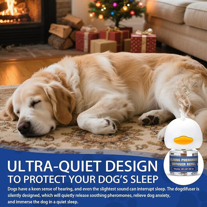 Dog Pheromone Calming Diffuser: Relaxing Pheromone Diffuser for Dogs Relief Stress Anxiety Fighting Scratching Barking, Dog Calming Pheromone Diffuser Kit with 1 Plug in Diffuser+2 Refill 48ml (3in1)