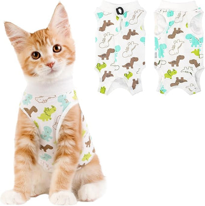 Cat Recovery Suit Female, Breathable Cat Onesie After Surgery Female for Abdominal Wounds or Skin Diseases, Surgery Recovery Suit Kitten Onesie After Spay Wear Anti Licking