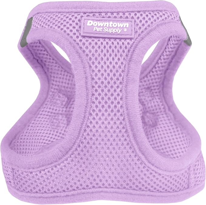 Downtown Pet Supply Step in Dog Harness for Medium Dogs - Adjustable, Escape Proof Dog Harness with Reflective Trim - All-Weather, Fast-Drying Padded Mesh Fabric - Lilac, M