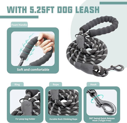 AUROTH Dog Harness and Leash Set, Soft Padded Dog Vest with 5.25FT Dog Leash, No Choke, Easy On Pet Vest, Adjustable Reflective No Pull Dog Harness for Large Dogs, Easy Walking and Training