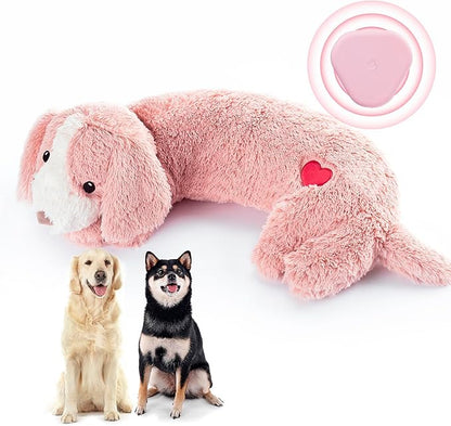 Moropaky Heartbeat Toy Puppy Heartbeat Stuffed Toy for Dog Calming Aid, Heartbeat Puppy Toy for Pets Anxiety Relief, Dog Comfort Toy for Behavioral Aid Crate Training, Puppy Essential