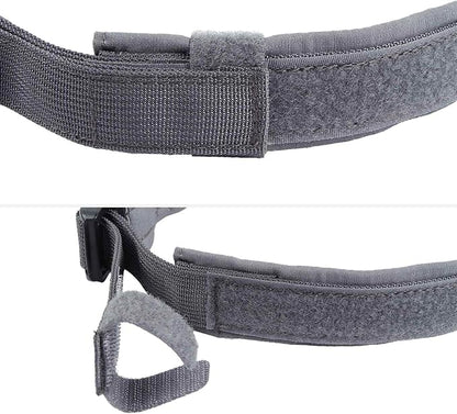EXCELLENT ELITE SPANKER Tactical Small Puppy Dog Collar Nylon Adjustable Heavy Duty Military for Small Medium and Large Dogs Pet Soft Padded Dog Collar(Gry-L)
