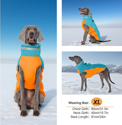 Warm Dog Coats for Small Dogs, Puppy Jacket, Waterproof Dog Jacket with Harness Built in, Zipper Clousure, Fleece Lining for Cold Weather, Small Puppy Clothes for Chihuahua, Maltese - XS