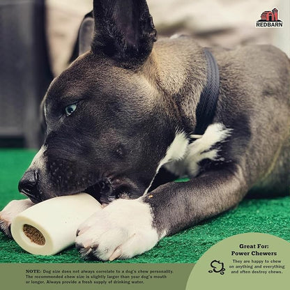 Redbarn Pet Products Large Filled Dog Bones, Peanut Butter Flavor - Long Lasting Stuffed Femur Chew Treat Made in USA - 4 Count - Packaging May Vary