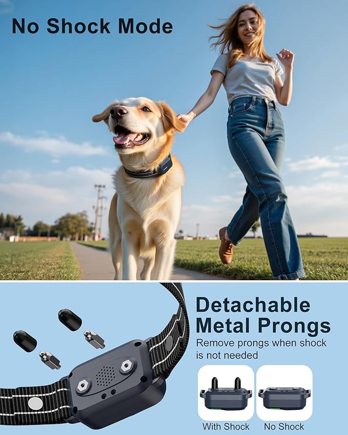Jugbow Dog Shock Collar - 4500FT Dog Training Collar with Remote, IPX8 Waterproof Electric Dog Collar with 4 Training Modes, Rechargeable eCollar for 10-120lbs Small Medium Large Dogs(NBU)