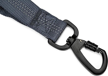 LEADSOM 6FT Highly Reflective Heavy Duty Elastic Bungee Medium and Large Dog Leash Shock Absorbing with Comfortable Padded Handle and Traffic Handle Suitable for Training Grey