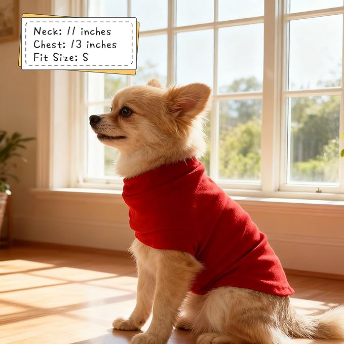 EXPAWLORER Soft Cat Sweater - Sweaters for Cats Only Warm Kitten Clothes, Fall and Winter Pet Coat Pullover Design, Fleece Sweatshirt Clothing Also for Puppy Small Dogs, Bright Red L