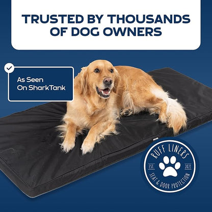 Ruff Liners Truck Back Seat Dog Bed Cushion, Extra Large Gray – As Seen on Shark Tank – for Large Seat Extender & XL Floor Cover – Waterproof, Machine-Washable – Backseat Dog Bed with Rebound Foam