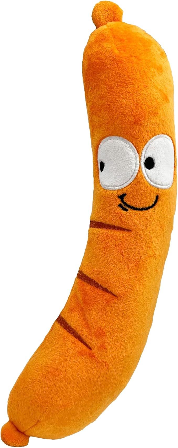Huxley & Kent Funny Dog Toy w/Squeaker – Power Plush Squeaky Dog Toys for Small, Medium & Large Dogs – Soft Stuffed Animal for Indoor Play & Fetch - Fetchies® Sammy Sausage, Small