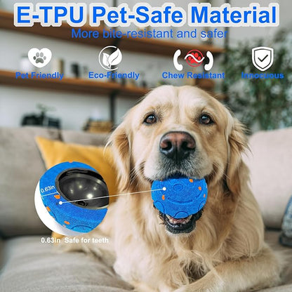 Interactive Dog Ball, Automatic Moving, Bouncing Chew Toys, Wicked Balls with 3 Modes, E-TPU Vibrating Dog Ball for Medium and Large Dogs, IP54 Waterproof, Birthday Gifts for Dogs(Blue)