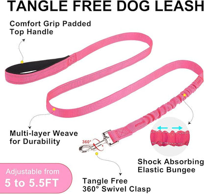 BEAUTYZOO Dog Harness for Small Dogs, No Pull Dog Harness and Leash Set, Soft Escape Proof Puppy Vest Harness with Handle, Reflective Lightweight Step in Harness for Girl Boy Dogs, Pink XS