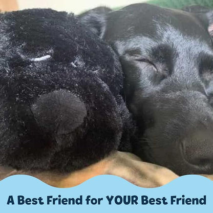 Snuggle Puppy Junior Heartbeat Puppy Toy - Heartbeat Puppy for Dogs - Pet Anxiety Relief and Calming Aid - Comfort Dog Toy - Behavioral Training and Sleep Aid Cuddle Buddy - Black