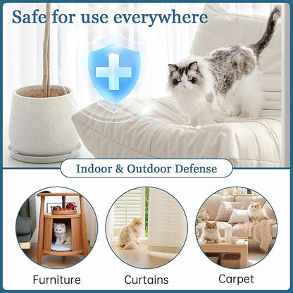 iALTERLL Cat Deterrent Spray Natural Safe Cat Repellent Indoor & Outdoor, Effective Training Aid, Anti-Scratch Deterrent for Furniture, Sofas, Rugs, Citrus cat Deterrent Spray Non-Toxic （White）