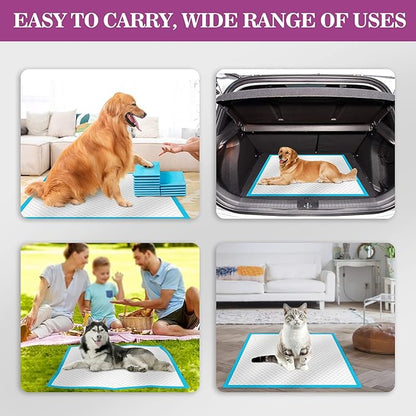 IMMCUTE Large Dog Pee Pads 28"x30"-50 Count | Large Puppy Pee Training Pads Super Absorbent & Leak-Proof | Disposable Pet Piddle and Potty Pads for Puppies | Dogs | Doggie