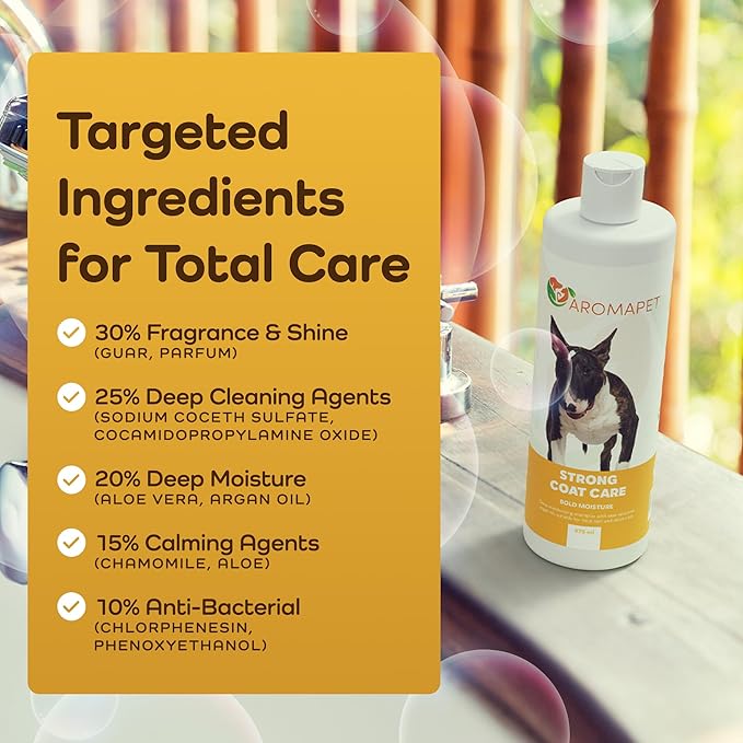 Sensitive Care -Tangle-Free-Silky Shine Softening and detangling Shampoo, Delicate Coat Clean & Odor Control Shampoo – Advanced Shine Formula for Dogs (Bull Terrier, 16 Fluid Ounces)