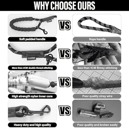 Long Leash for Dogs 10ft 16ft 30ft 50 Feet 100 Foot Tie Out Check Cord Recall Obedience Rope Lead Extra Longline Long Dog Leash for Small Medium Large Dogs Outdoor Training Camping Tracking