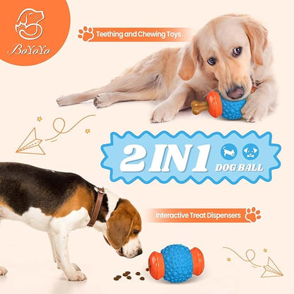 BoYoYo Interactive Dog Toys Treat Dispenser - Slow Puzzle Feeder for Large Dogs, Mental Stimulation for Anxiety Relief & Boredom