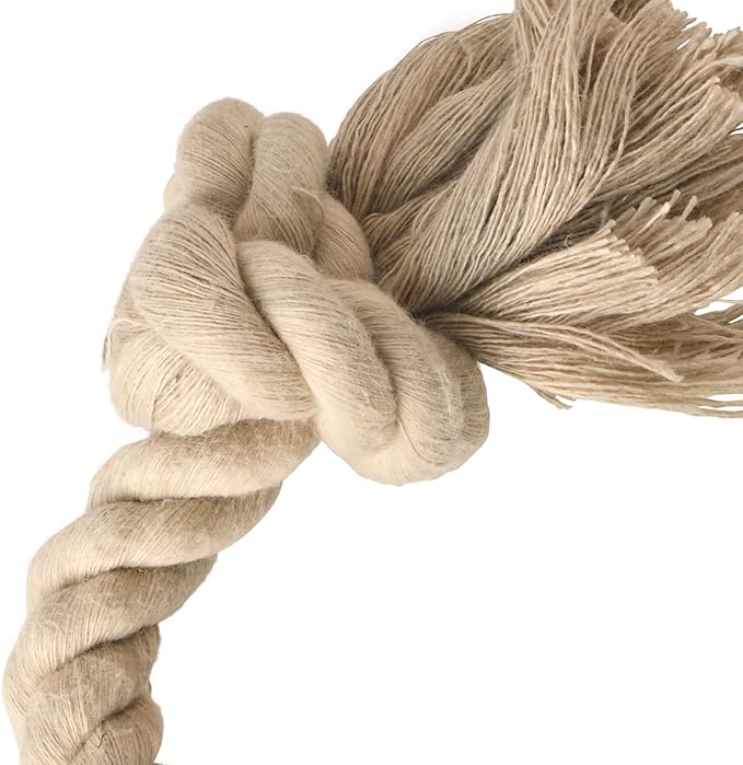 Brady The Rope Tug Toy 3-Pack Organic Cotton Dog Rope Pull Toys for All Pet Breeds, Sandy Chic, One Size