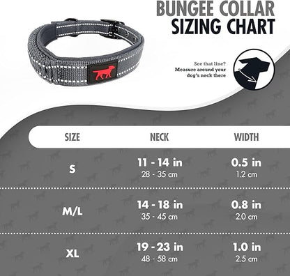 Tuff Pupper Heavy Duty Dog Collar with Handle | Ballistic Nylon Heavy Duty Collar | Padded Reflective Dog Collar with Adjustable Stainless Steel Hardware | Convenient Sizing for All Breeds