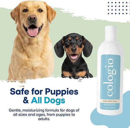 Dog Shampoo with Manuka Honey, Moisturizing Dog Shampoo for Sensitive and Dry Itchy Skin, Shampoo for Dogs with Allergies and Dry Skin, Odor Eliminator, Paraben-Free, Made in USA 16 oz