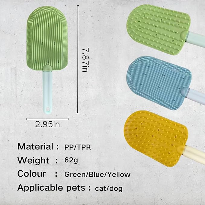 Cat Brush,2 in 1 Soft Cat Brush,Pet Brushes for Shedding,Soft Comb,Cat Brush for Shedding,Short or Long Haired Cats,Pet Grooming,Bath and Massage Brushes,Pet Hair Removal Tool(3 pcs)
