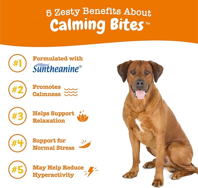 Zesty Paws Calming Chews for Dogs - for Everyday Stress, Relaxation, Composure, and Separation Turkey 90 Count